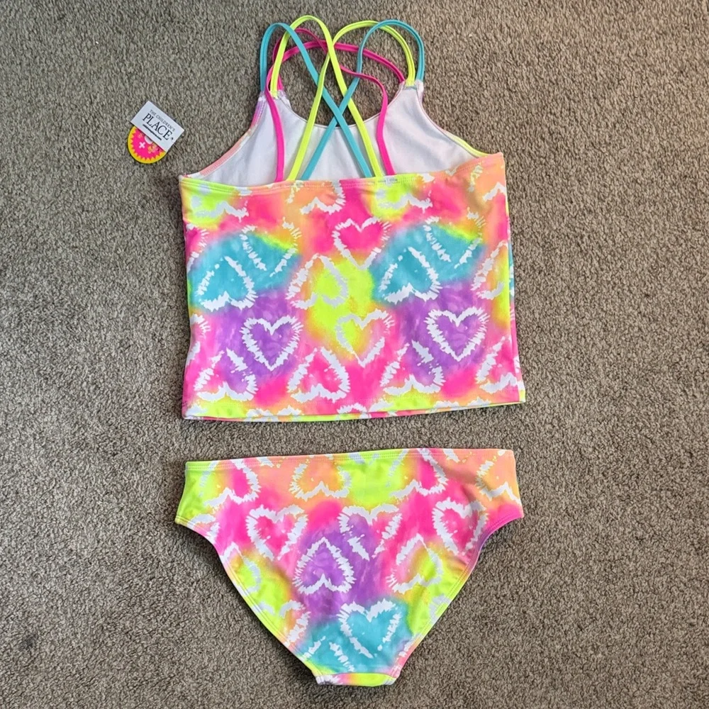 Children’s Place Colorful Heart Pattern Kids Swim Set